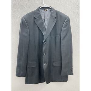 Mens Luca Rossi Italia Blazer Size 40R Gray Three Button Up
